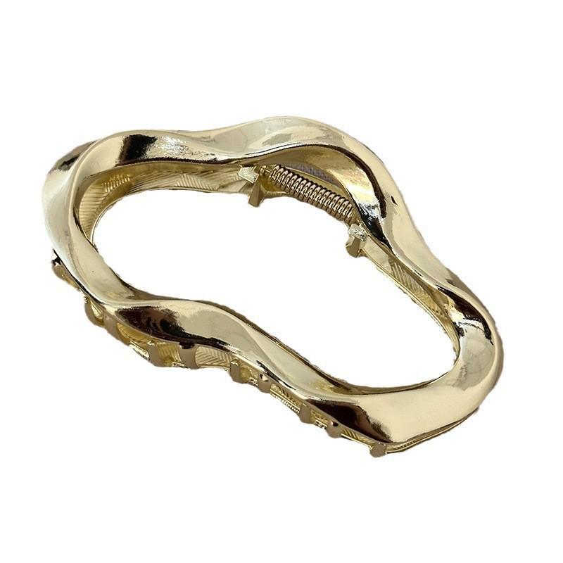 Sweet Cool Y2K Star & Heart Hammered Claw Hair Accessories - High-End Updo & Shark Clips