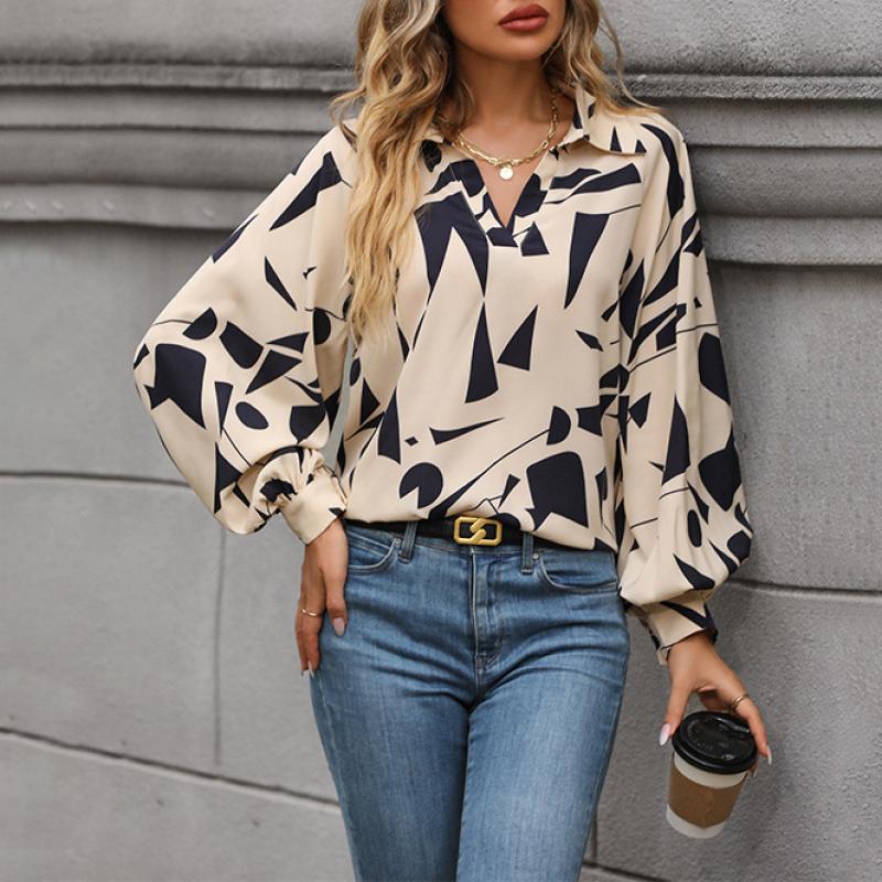 Весенняя новая женская рубашка с длинным рукавом с принтом, одежда в корейском стиле, блузка, женские топы