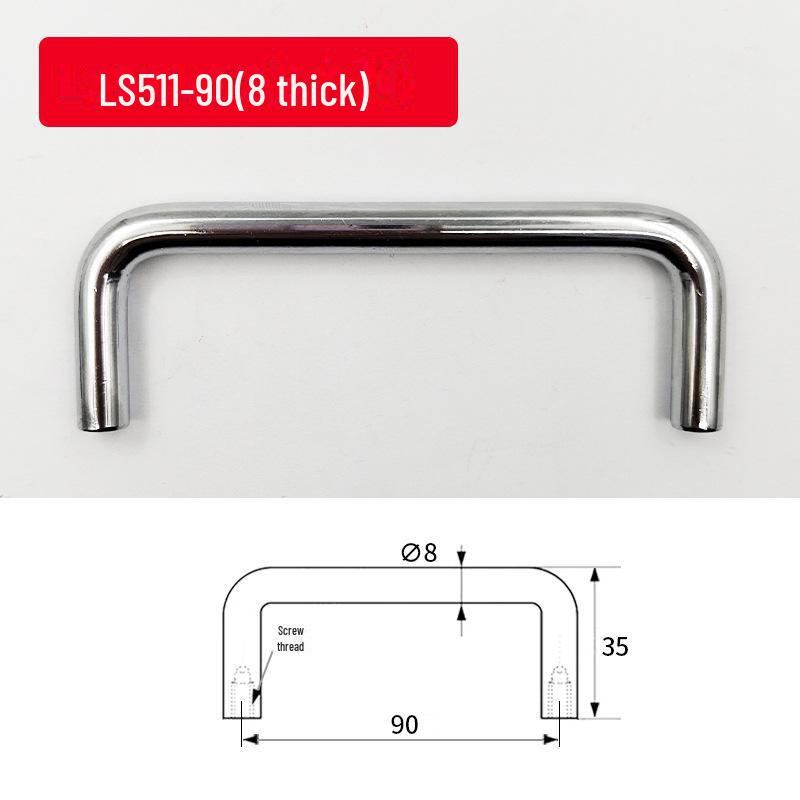 LS506 U-Shaped 304 Stainless Steel Folding Handle for Oven and Mechanical Equipment.