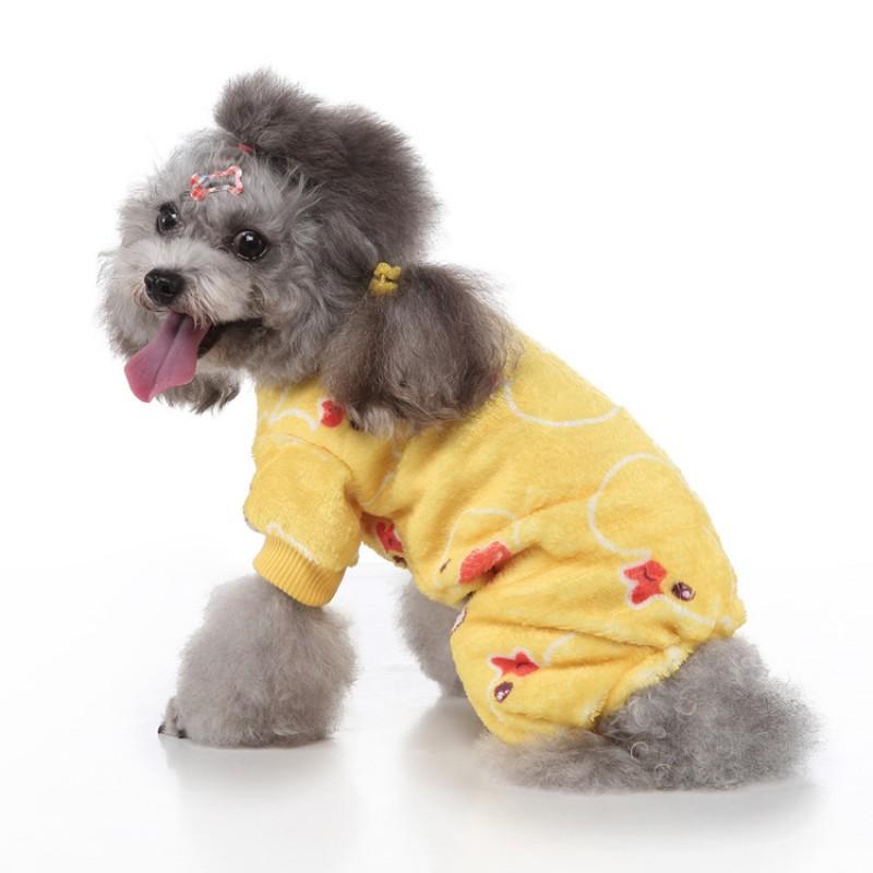 Dog Four-legged Clothes Soft Warm Pet Pajamas Winter Homewear Small Medium Dogs