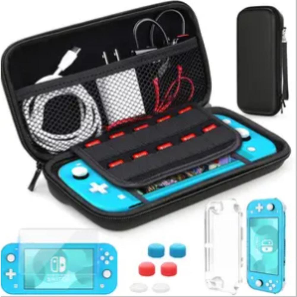 Чехол Switch Lite с мягким блестящим защитным чехлом из термополиуретана, игровая карта, 6 колпачков для большого пальца для Nintendo Switch Lite, комплект аксессуаров