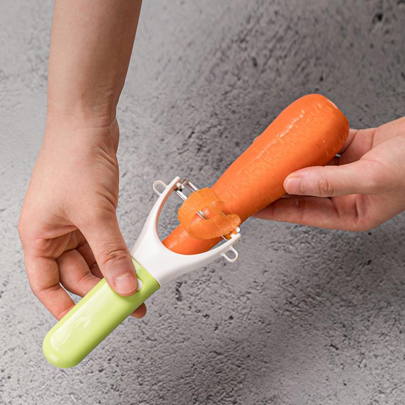 Нож для очистки овощей Терка из нержавеющей стали Керамический кухонный нож для фруктов Нож для резки Портативный скребок