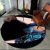 3D Астронавт Космос Мультяшный Круглый Ковер Коврик для Гостиной Спальни Детской Игровой Комнаты Декор Стула, Коврик для Питомцев Нескользящий Напольный Коврик