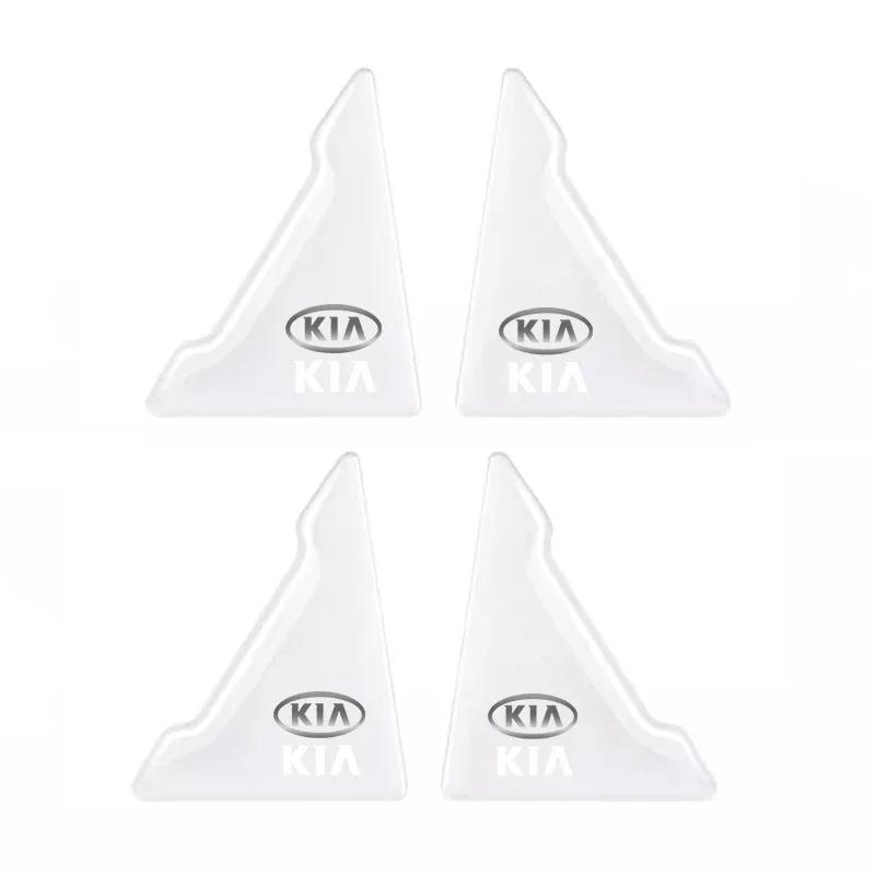4Pcs Car Door Bumper Sticker Dash-proof Buffer Adhesive For KIA EV6 Sorento Niro Stinger Ceed Carnival K5 K9 Soul Carens VQ Cade ulsap11