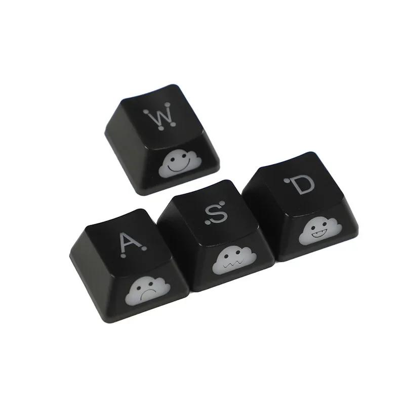 Xiaomi 2025 New Cute Emo Keycap Set WASD Arrow Broadside Lighting Key Cap for Mechanical Keyboard Compatible with MX Switch
