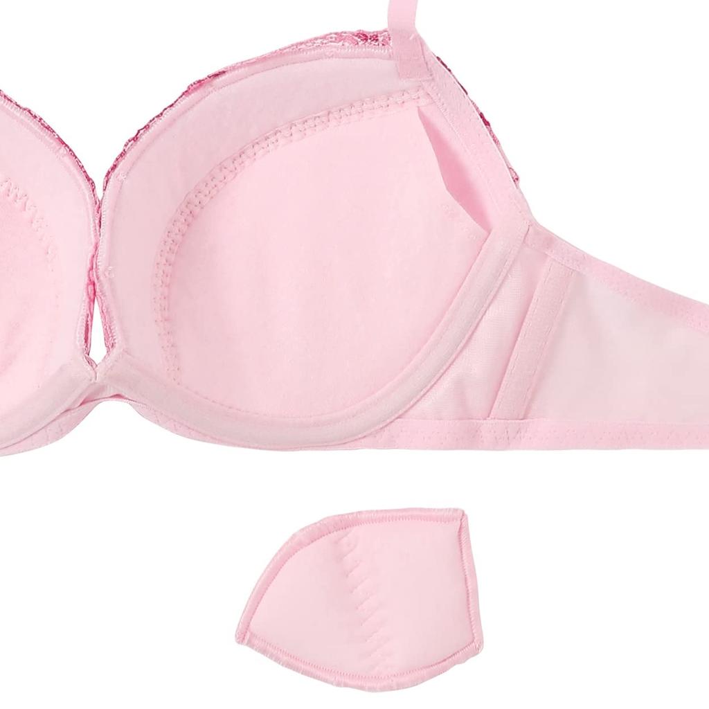 AMOSTYLE BY Triumph Entry Collection Bra Panty Set M020 C65 Push-Up & (Pretty Bouquet) Women's (Lipstick Pink)