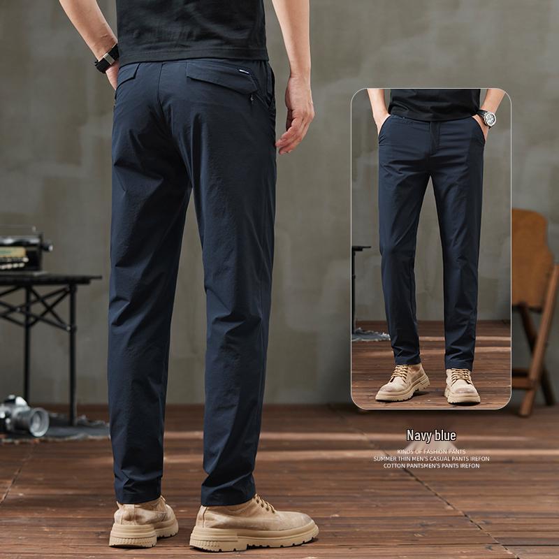 Мужские весенние брюки кэжуал стрейч прямого кроя 2025 - Летнее ощущение прохлады