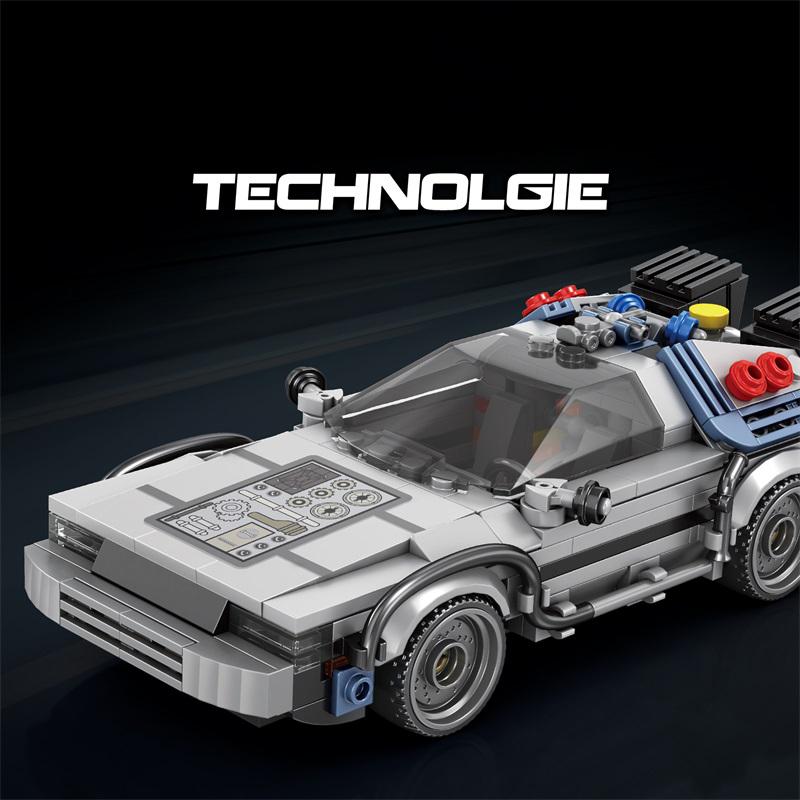 1:24 Classic Movie Racing Car Building Blocks MOC Model Sport Cars Toys Back Future Bricks Vehicle Festival Gifts for Boys Kids