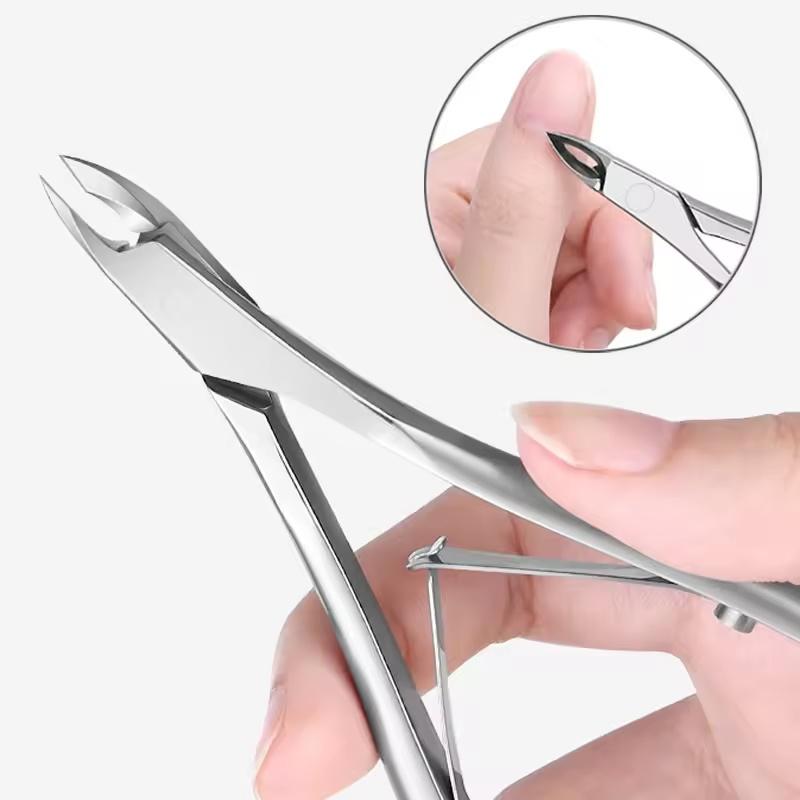 Профессиональные инструменты для маникюра, инвертированные канавки для ногтей, ножницы для ногтей на ногах, щипцы для удаления омертвевшей кожи из нержавеющей стали, бесплатный защитный чехол