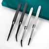 2Pcs Reverse Tweezers Stainless Steel Tweezers with Rubber Tip Comfortable Handle Tweezer Tongs for Repairing