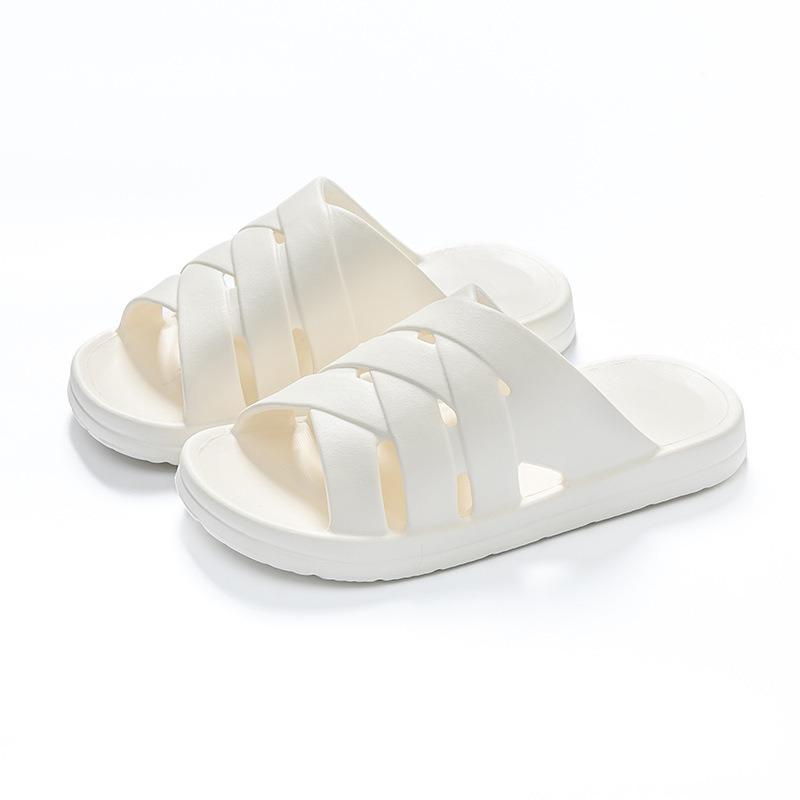 Тапочки унисекс, женские мягкие домашние тапочки из ЭВА, уличные шлепанцы на плоской подошве, повседневные пляжные сандалии, полые нескользящие тапочки для ванной