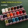 120m/roll 0.5mm Round Waxed Thread for Leather Sewing Bracelets DIY Cord Wax Coated Leather Sewing Line Polyester Strength Thread