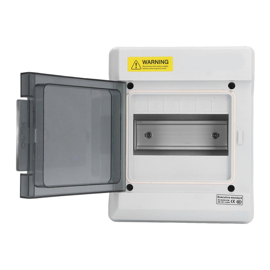 Водонепроницаемая распределительная коробка IP66 6-ходовая DIN-рейка Электронная соединительная коробка с прозрачной крышкой