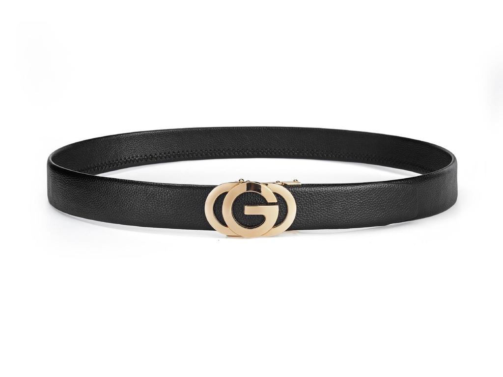 Мужской ремень из натуральной кожи с леопардовой пряжкой - Повседневный универсальный модный тренд