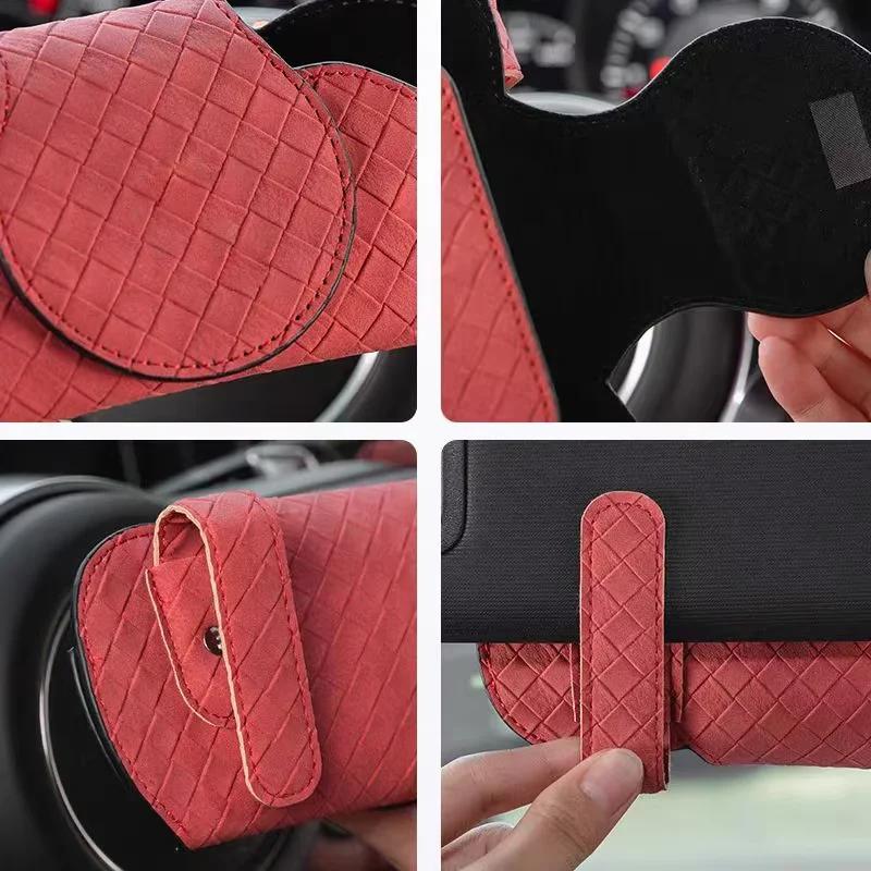 Car Leather Sunshade Glasses Box Eyeglass Storage Holder For Lexus IS250 RX350 LX570 LX600 LX470 GX470 RX330 NX300 Ct200h ES300h IB2