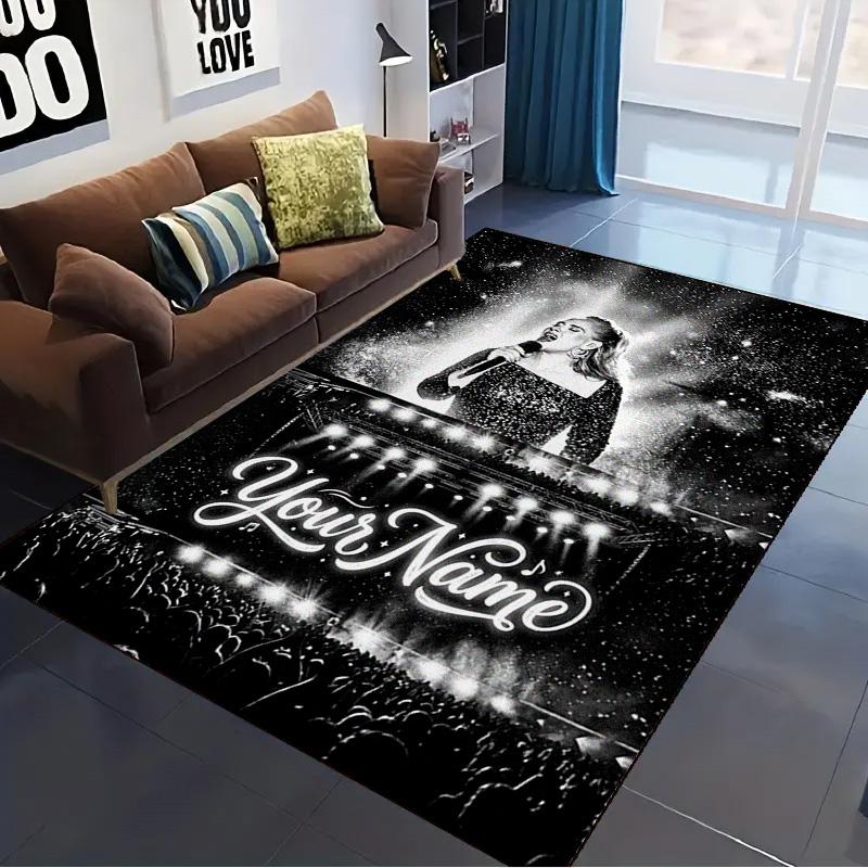 Name Custom Adele Carpet Rug for Living Room Bedroom Home Sofa Decoration,Kids play Non-slip Floor Mat