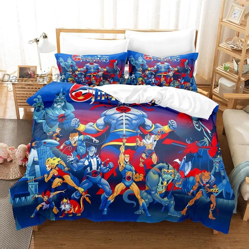 Thundercats Bedding Collection Single Twin Full Queen King Size Bed Collection Aldult Boy Bedroom Duvetcover Collections 3D Print Anime Bed Sheet Set