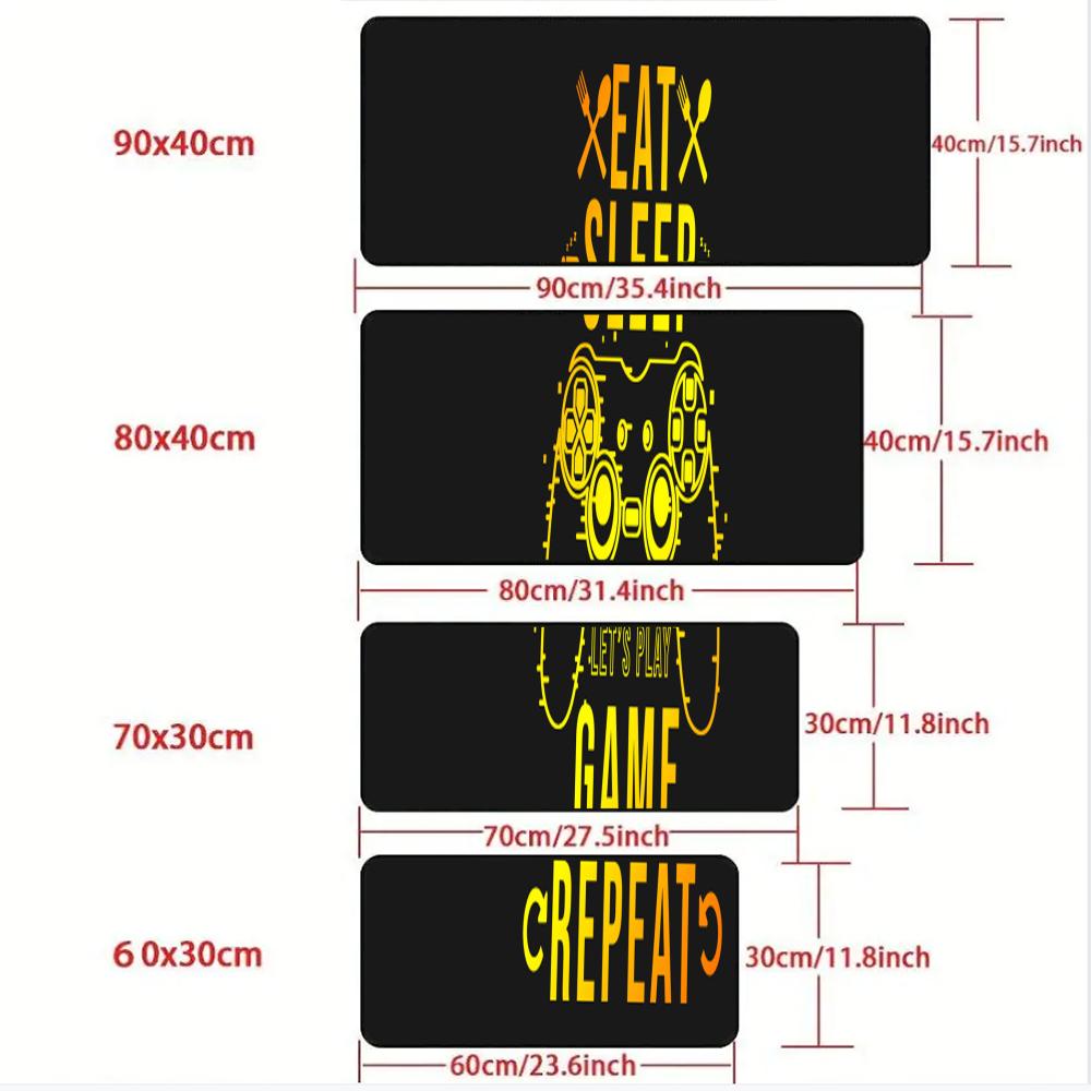 Gamepad Pattern Mouse Pad XXL Large Gaming Mousepad Gamer Keyboard Pads Office Laptop Desk Mats Non-Slip Rubber Home Table Mat