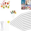 50Pcs Chocolate Acrylic Lollipop Stick Great Cookie Reusable Candy Cake Dessert Bakeware Kitchen Dining Home Ice Cream Sticks