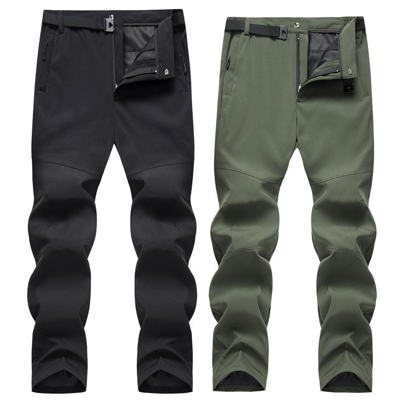 Мужские походные брюки ветрозащитные водонепроницаемые брюки термофлисовые зимние уличные брюки