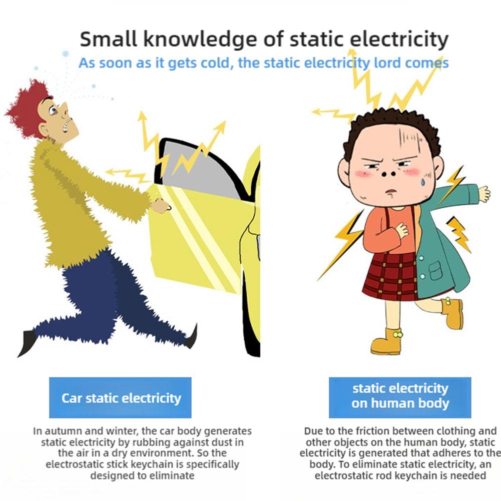 Антистатический брелок для ключей, автомобильный антистатический разрядник, портативный антистатический ключ-уничтожитель P P1L7