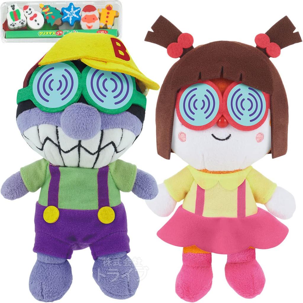 В комплект входит небольшой ластик Soreike Anpanman Prichi Beans S плюс парный набор Baikinman Disguise Baiyoshi-kun Dokiko-chan Dokin-chan.