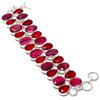 Ruby Natural Gemstone 925 Sterling Silver Bracelet 7-8" T5q86