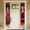 1 Pair Mexican Day of The Dead Decoration Outdoor Mexican Halloween Banner Porch Sign DIY Party Skull Welcome Hanging Door Decor