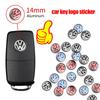 Car Goods 14MM Remote Car Key Stickers Emblem Accessories For Volkswagen Jetta MK5 MK6 Golf-4 5 6 7 Passat 3B7 601 171 B5 B6 B7