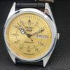 ВИНТАЖНЫЕ ОТРЕМОНТИРОВАННЫЕ МУЖСКИЕ АВТОМАТИЧЕСКИЕ ЧАСЫ SEIKO 5 6309A ЯПОНИЯ ЗОЛОТЫЕ a442260-1