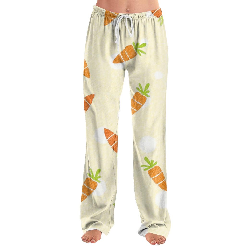 Женские модные свободные повседневные брюки с пасхальным принтом