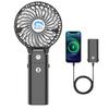 HandFan Portable Quiet 3 Tabletop 6 Heatstroke Cable Included Fan, 5200mAh, 20dB, Compact, Speeds, Clip-on, Fan, Blades, 180° Folding, Portable,