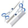 Dog Grooming Scissors Kit Stainless Steel Comfortable Adjustable Screw Professional 6 In 1 Grooming