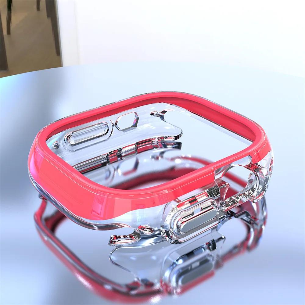 Чехол из ТПУ для Apple Watch Ultra 2 49 мм 44 мм 45 мм 41 мм, бампер, защитный прозрачный корпус для Iwatch Series 9 8 7 6 5, аксессуары