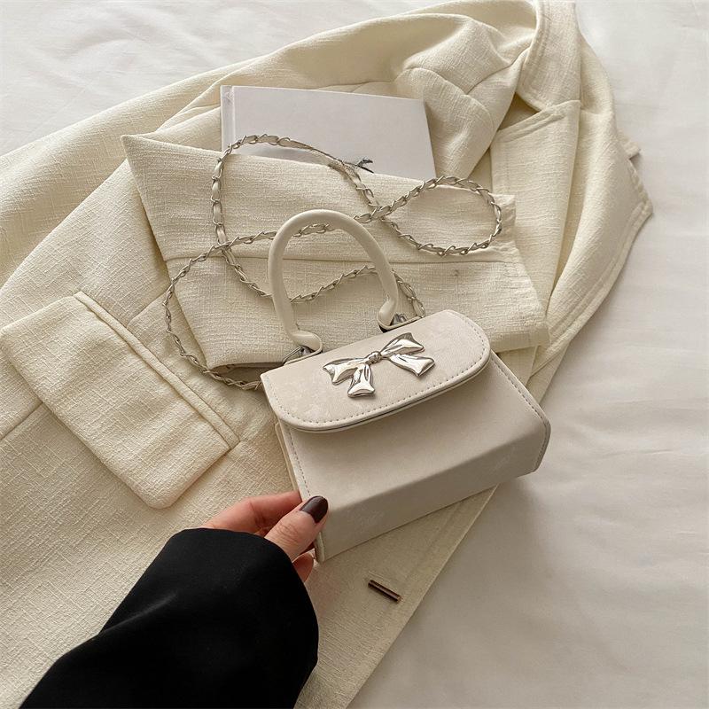 Новая Популярная Сумка Кроссбоди с Бантом, Простая, с Высоким Внешним Видом и Модная Маленькая Сумка, Женская Модная Мини Квадратная Сумка