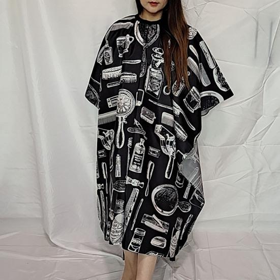 Salon Barber Cape Vintage Breathable Non-Sticky Cape Hair Fabric Professional Dustproof Anti-stick Hair Cutting Salon