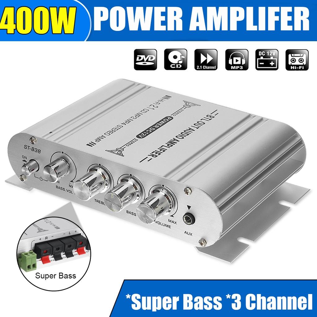 40 Вт DC 12 В Hi-Fi усилитель 2,1 канала Super Bass Большой фильтр для CD DVD динамиков MP3