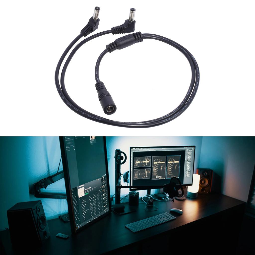 5.5x2.1 мм DC удлинительный кабель питания 90 градусов прямой угол 1 гнездо на 2 штекера удлинительный шнур для IP-камеры