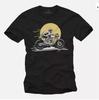 Men’s Black Motorcycle Tee – Double Sided Print Vintage Racer Grand Continental