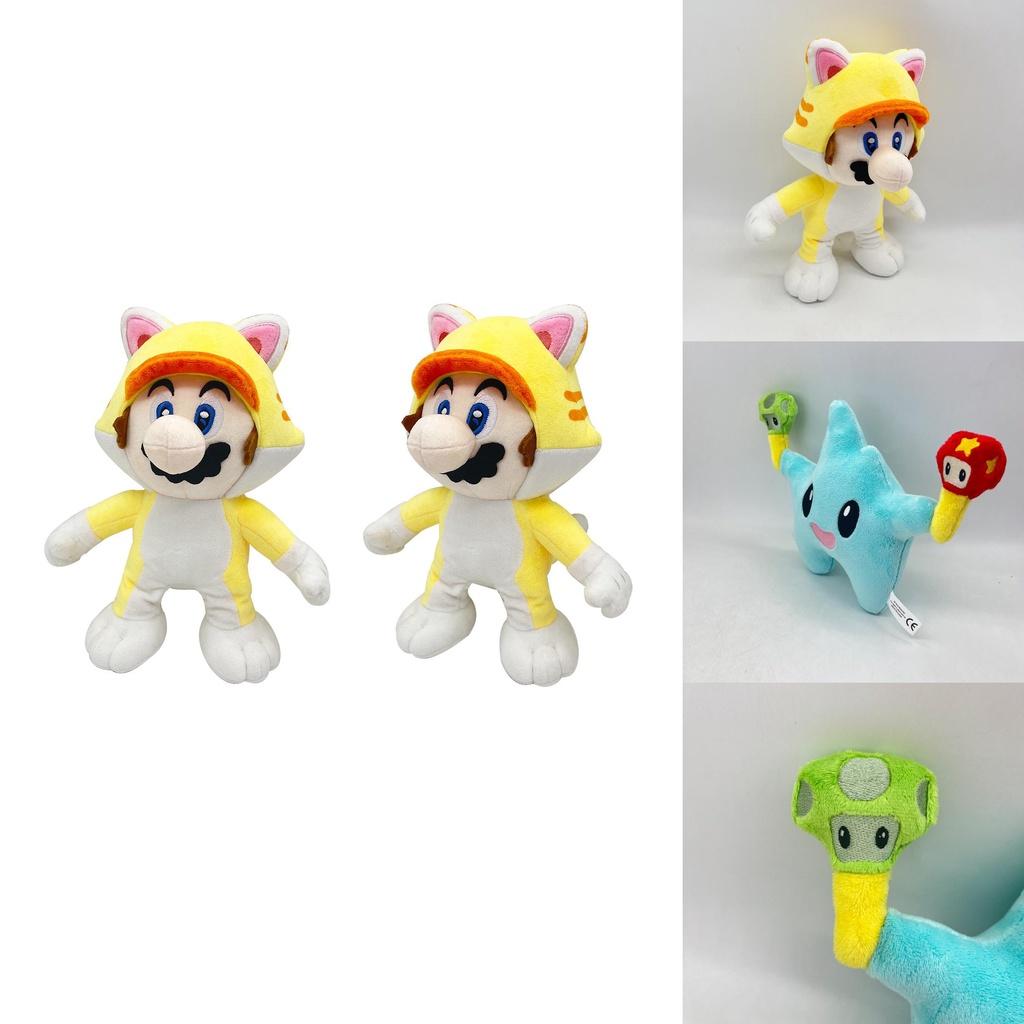 Cat Mario Plush Doll Cute And Cuddly Yellow Mario Character Toy