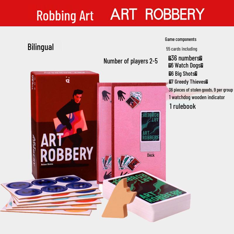 Art Heist: Robbery Game - 2-5 Players, English Edition, Adult Card Party Game
