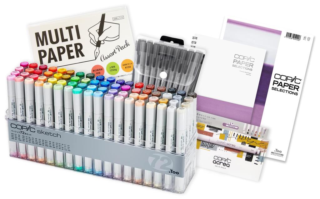 Слишком Copic Sketch DX Базовый 72 Сделано в Мультиколор Иллюстрационный Маркер Заполняемая Коробка, Цвета, Япония, Маркеры, Ручки,