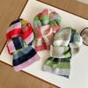 Rainbow Stripes Cashmere Scarf Women Macaron Warm Knitted Adult Children Scarf Luxury Autumn Winter Pashmina Short Shawl Wrap