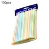 100Pcs Excellent Food  Grade No Rough Edge Lightweight Bright-colored Milk Coffee Straws Party Supplies for Bar