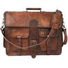 16" Men's New Real Goat Leather Messenger Bag Laptop Computer Case Shoulder Bag