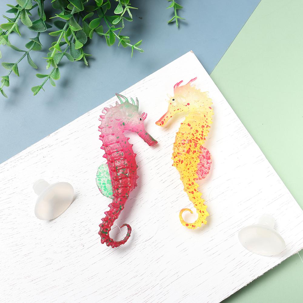 Aquatic Fish Tank Toy Pet Products Silicone Seahorse Ornaments Aquarium Decoration