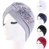 Sequin Flower Headwear Bonnet Indian Inner Hijabs Head Wrap Sleep Cap Muslim Turban Hat