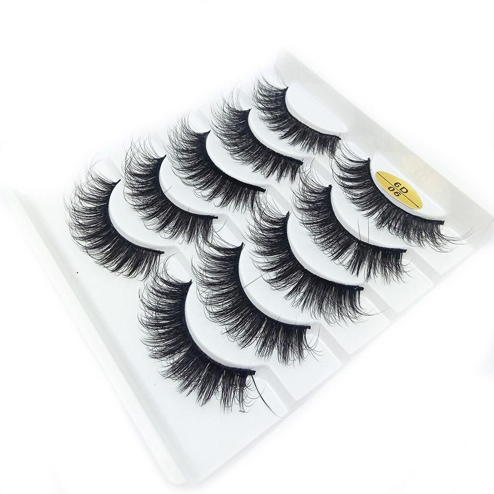 Fluffy Multilayers Wispy Flared Eye Lash Extension 6D Faux Mink Hair Crisscross False Eyelashes