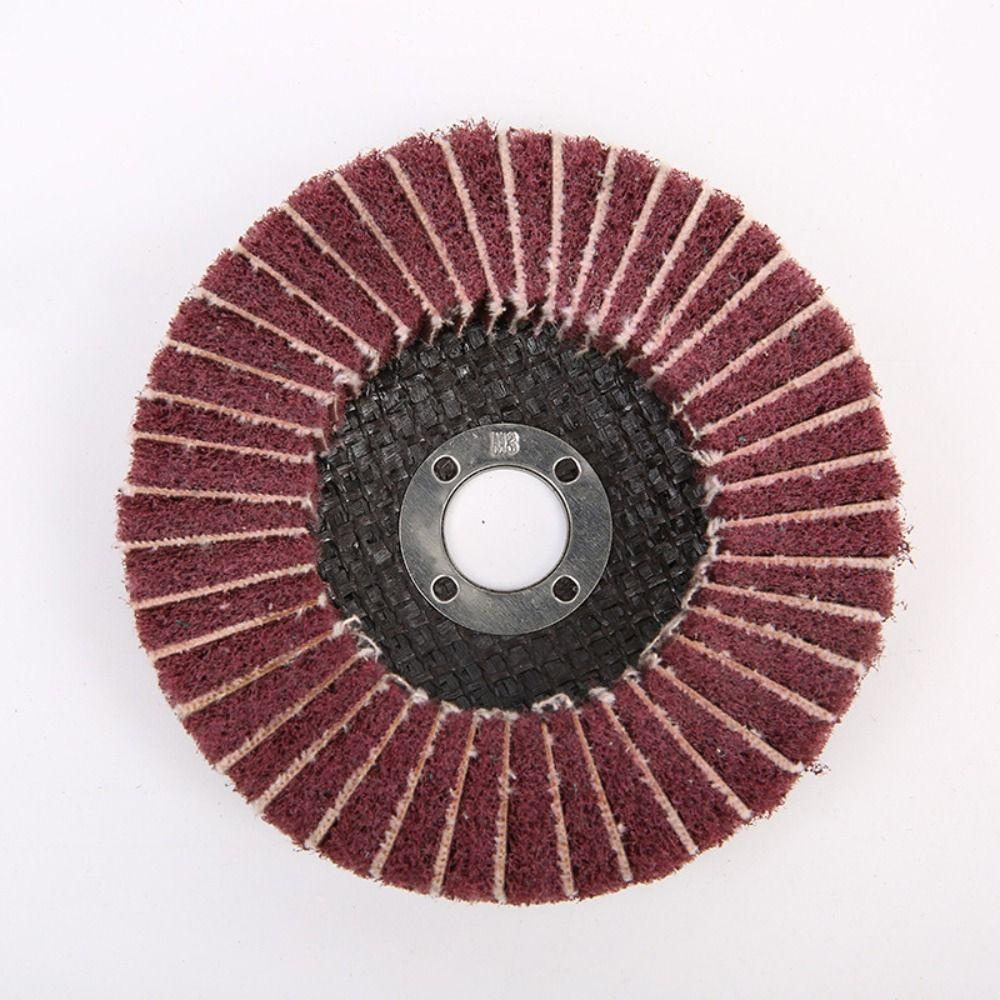 Nylon Fiber Flap Polishing Wheel Durable Non-woven Grinding Disc  Wood Cutting