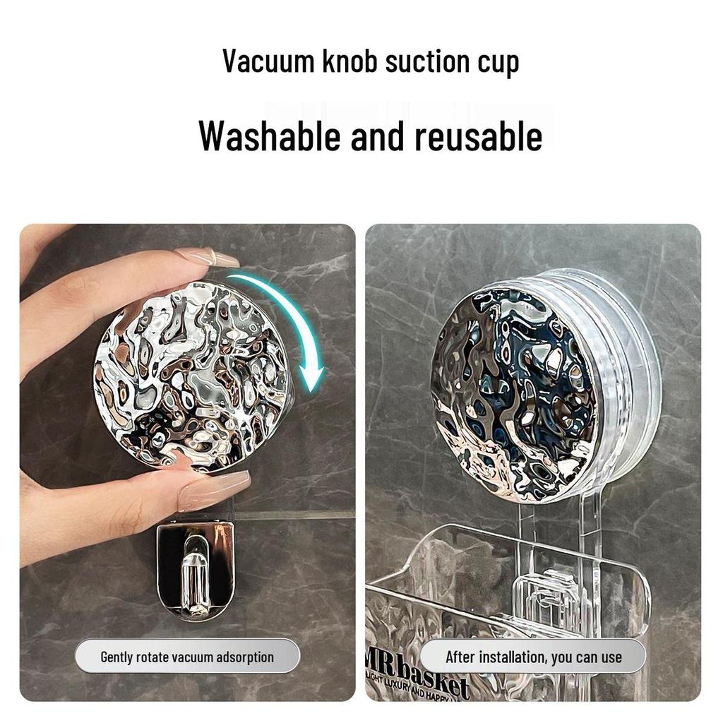 Wall-Mounted Toothbrush Holder with Suction Cup and Mouthwash Cup